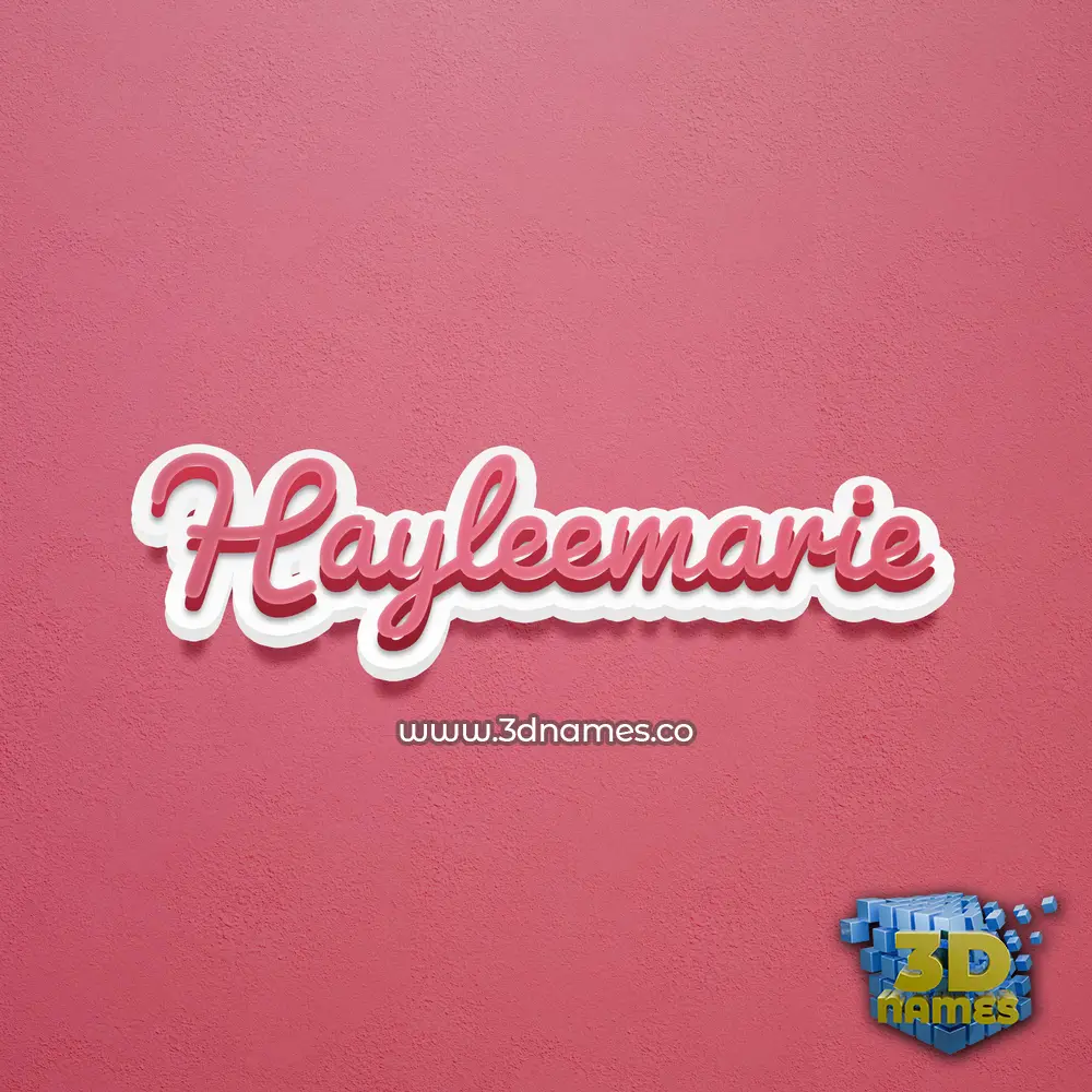 hayleemarie in Red Scribble style - 3D name wallpaper