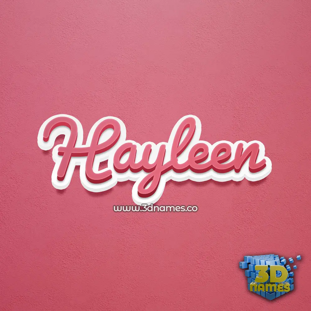 hayleen in Red Scribble style - 3D name wallpaper