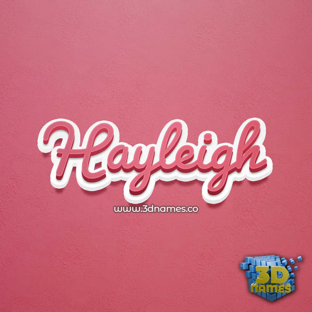 hayleigh in Red Scribble style - 3D name wallpaper