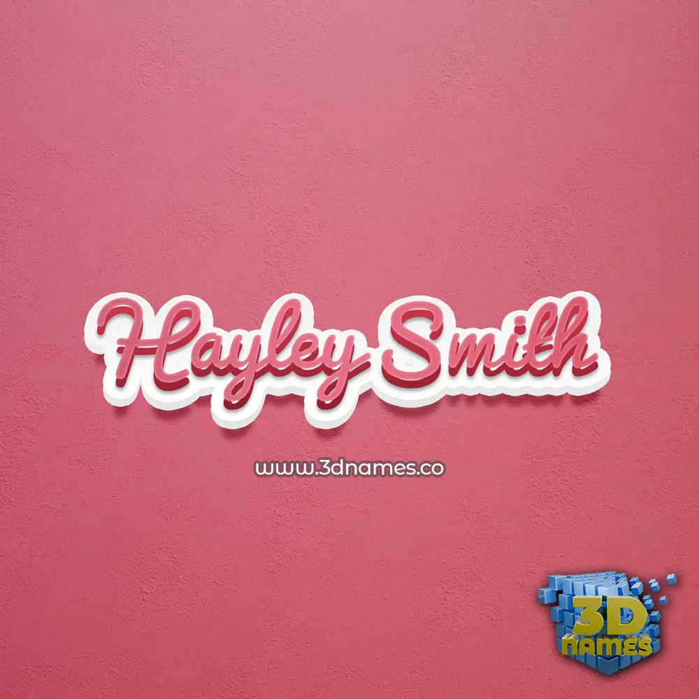hayley smith in Red Scribble style - 3D name wallpaper