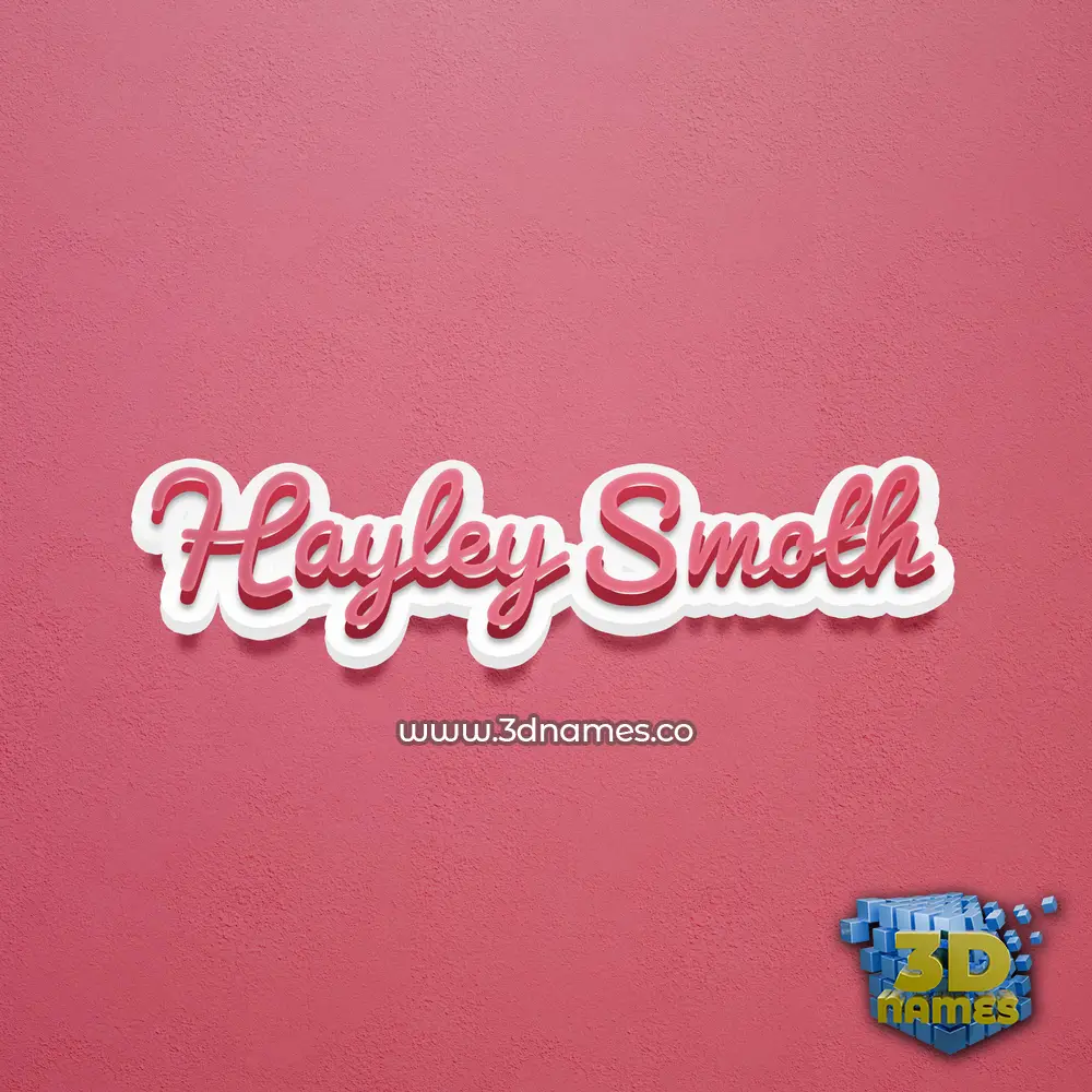 hayley smoth in Red Scribble style - 3D name wallpaper