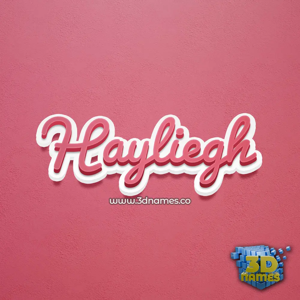 hayliegh in Red Scribble style - 3D name wallpaper