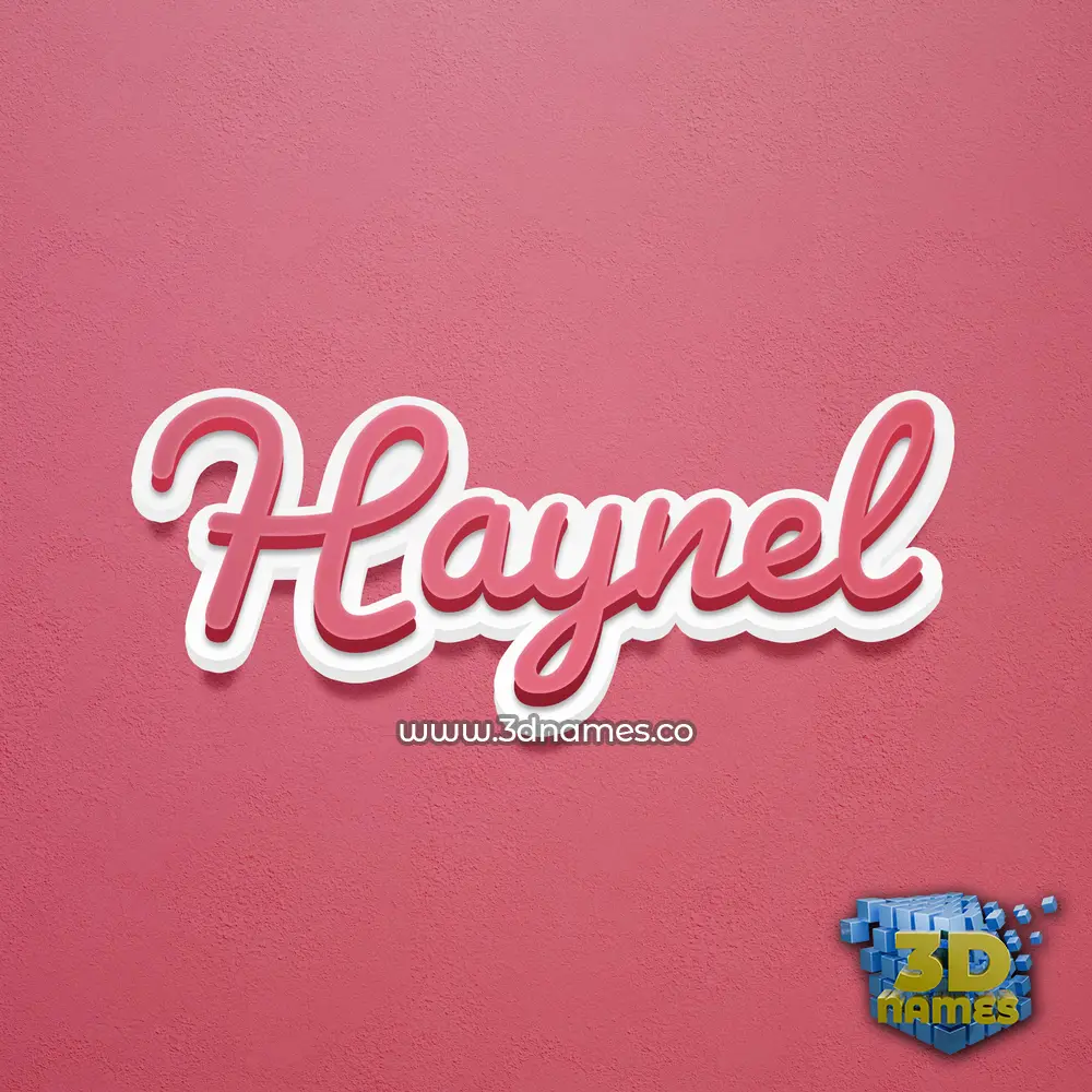 haynel in Red Scribble style - 3D name wallpaper