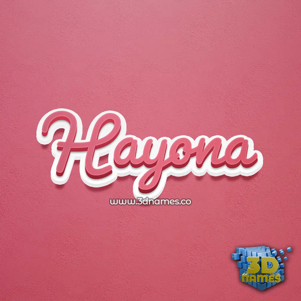 hayona in Red Scribble style - 3D name wallpaper