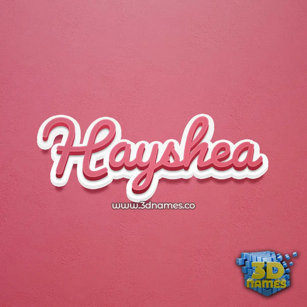 hayshea in Red Scribble style - 3D name wallpaper