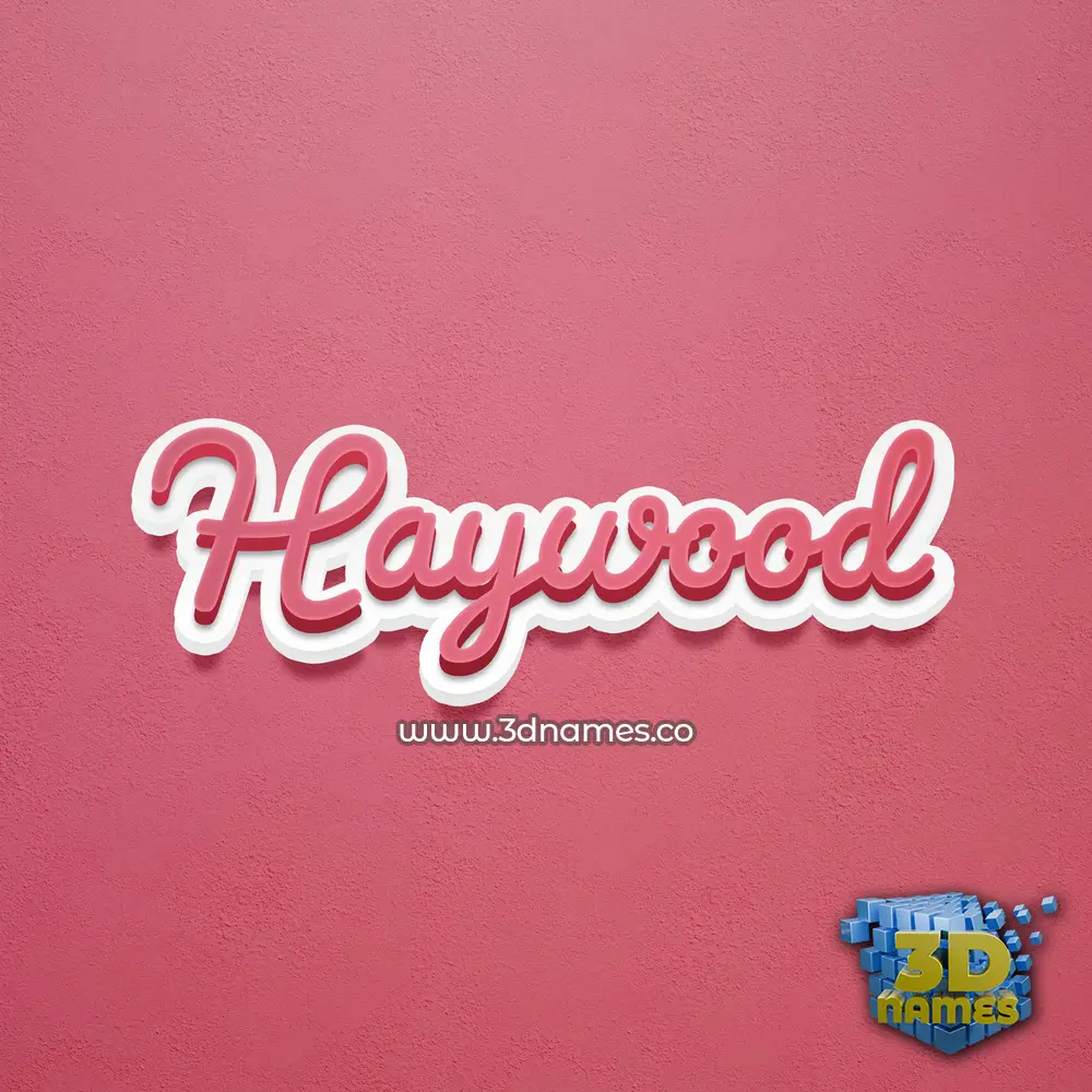 haywood in Red Scribble style - 3D name wallpaper