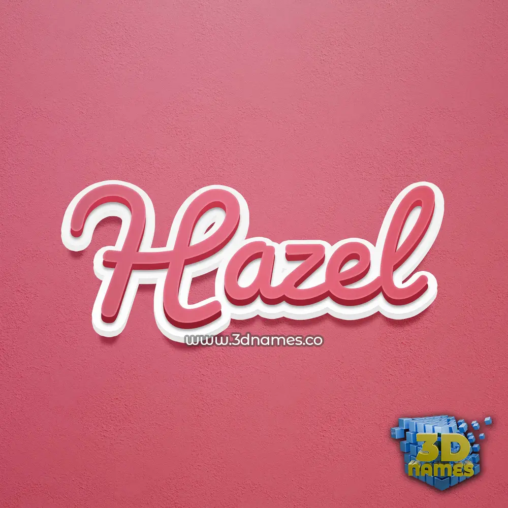 hazel in Red Scribble style - 3D name wallpaper
