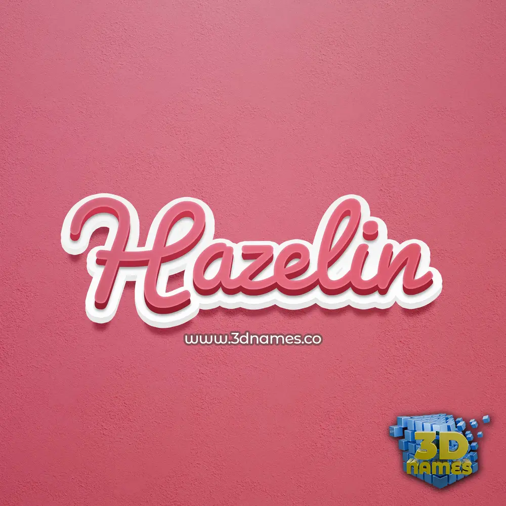 hazelin in Red Scribble style - 3D name wallpaper