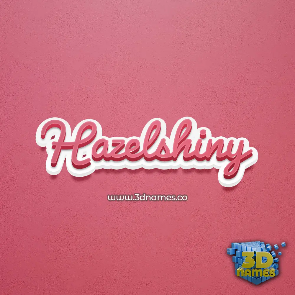 hazelshiny in Red Scribble style - 3D name wallpaper