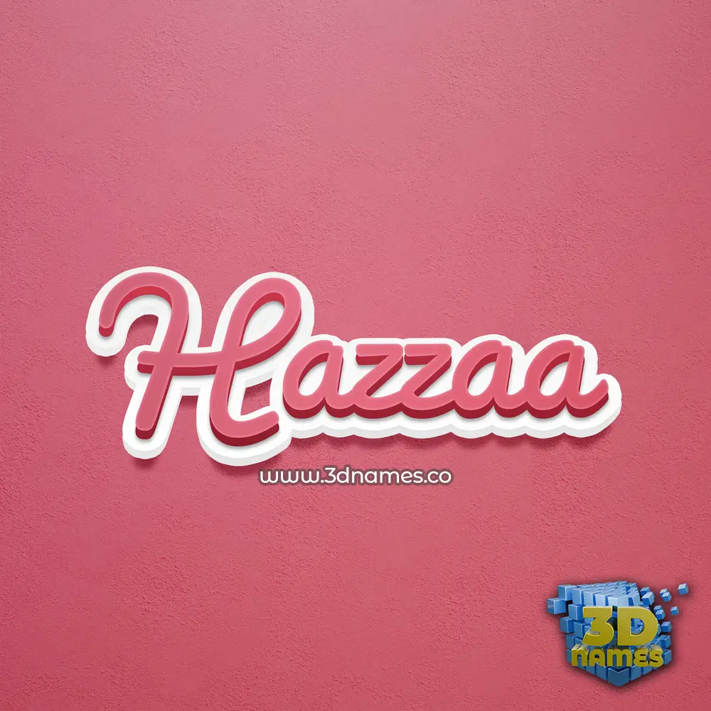 hazzaa in Red Scribble style - 3D name wallpaper