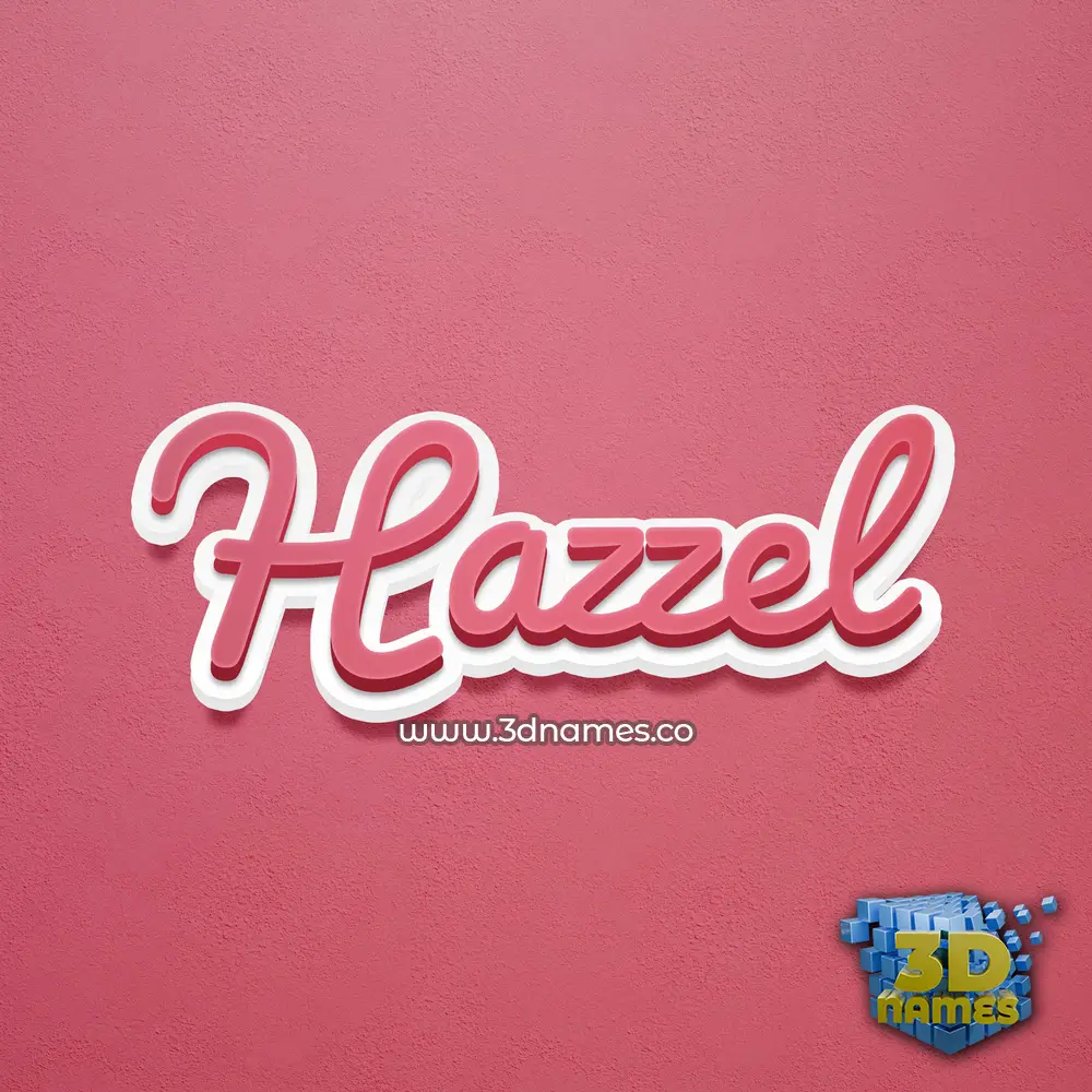 hazzel in Red Scribble style - 3D name wallpaper