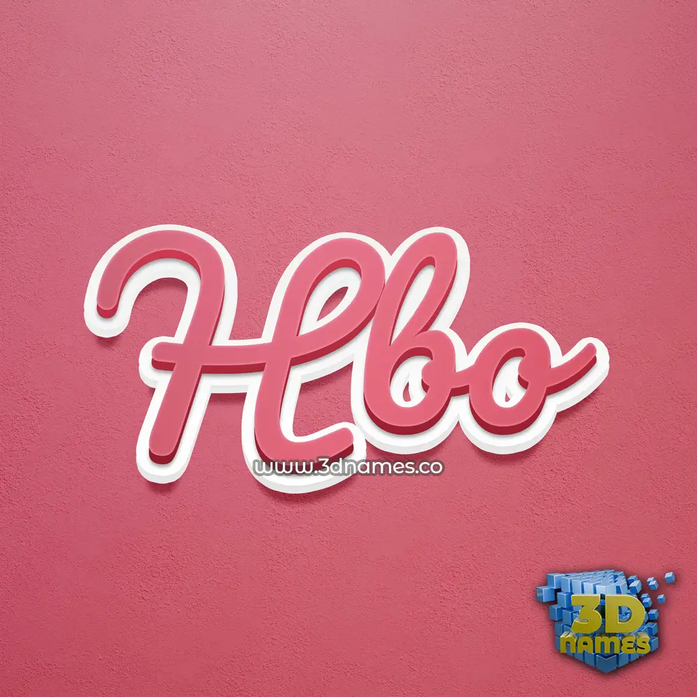 hbo in Red Scribble style - 3D name wallpaper