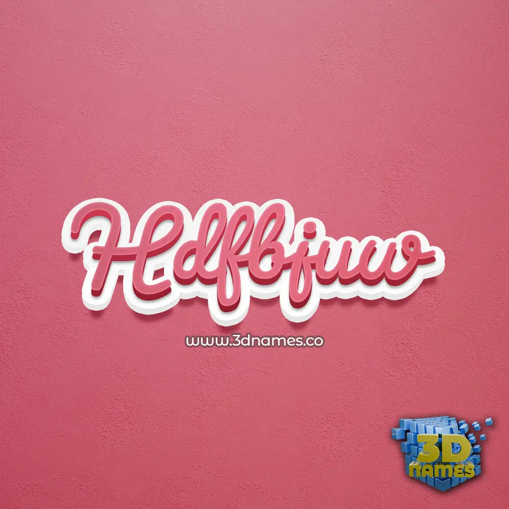 hdfbjuw in Red Scribble style - 3D name wallpaper