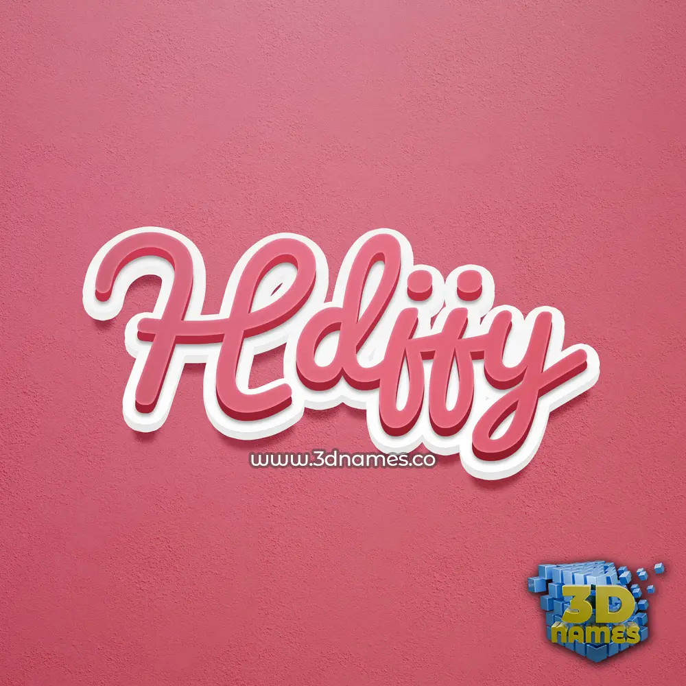 hdjjy in Red Scribble style - 3D name wallpaper