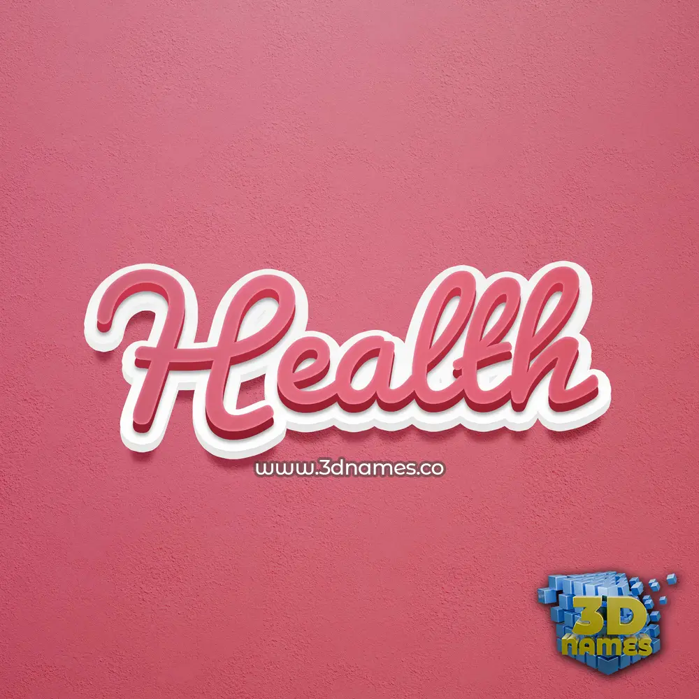 health in Red Scribble style - 3D name wallpaper