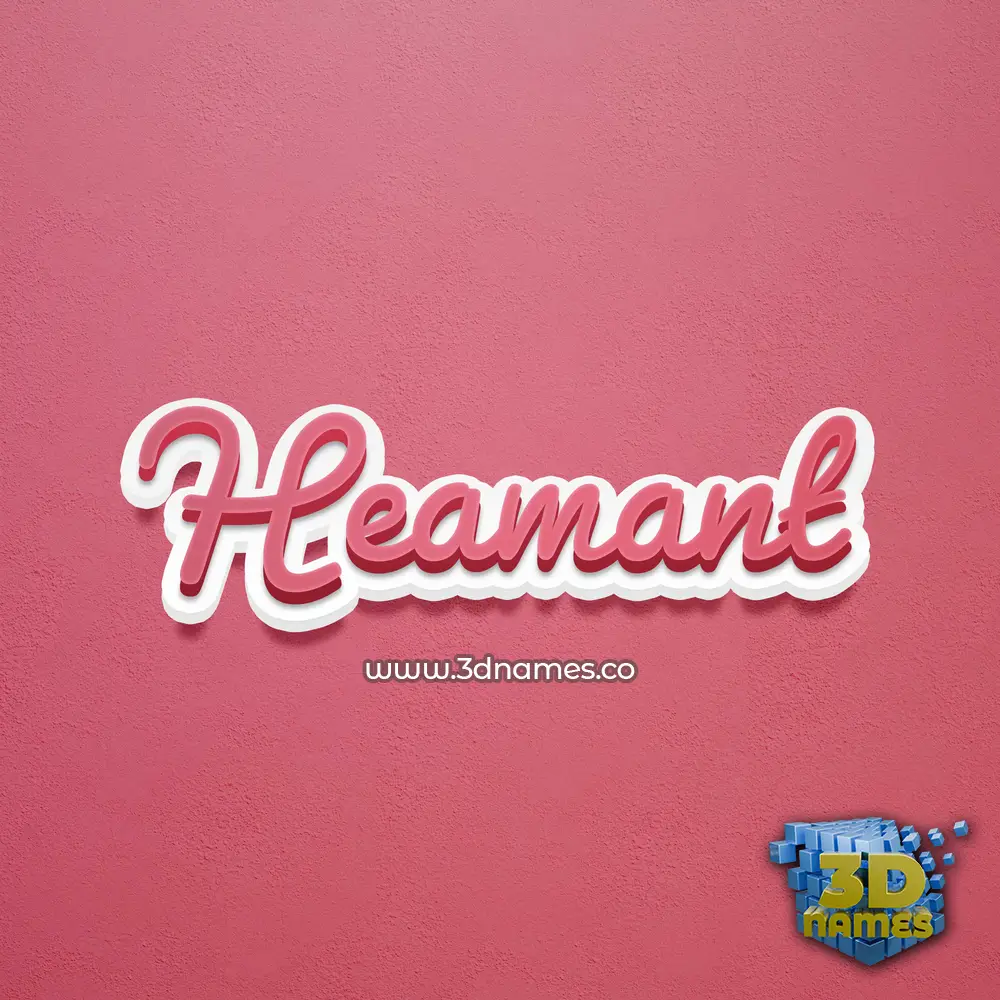 heamant in Red Scribble style - 3D name wallpaper