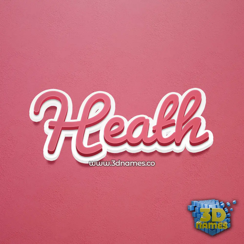 heath in Red Scribble style - 3D name wallpaper