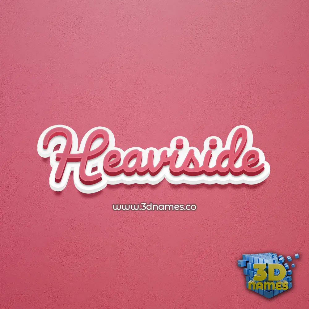 heaviside in Red Scribble style - 3D name wallpaper