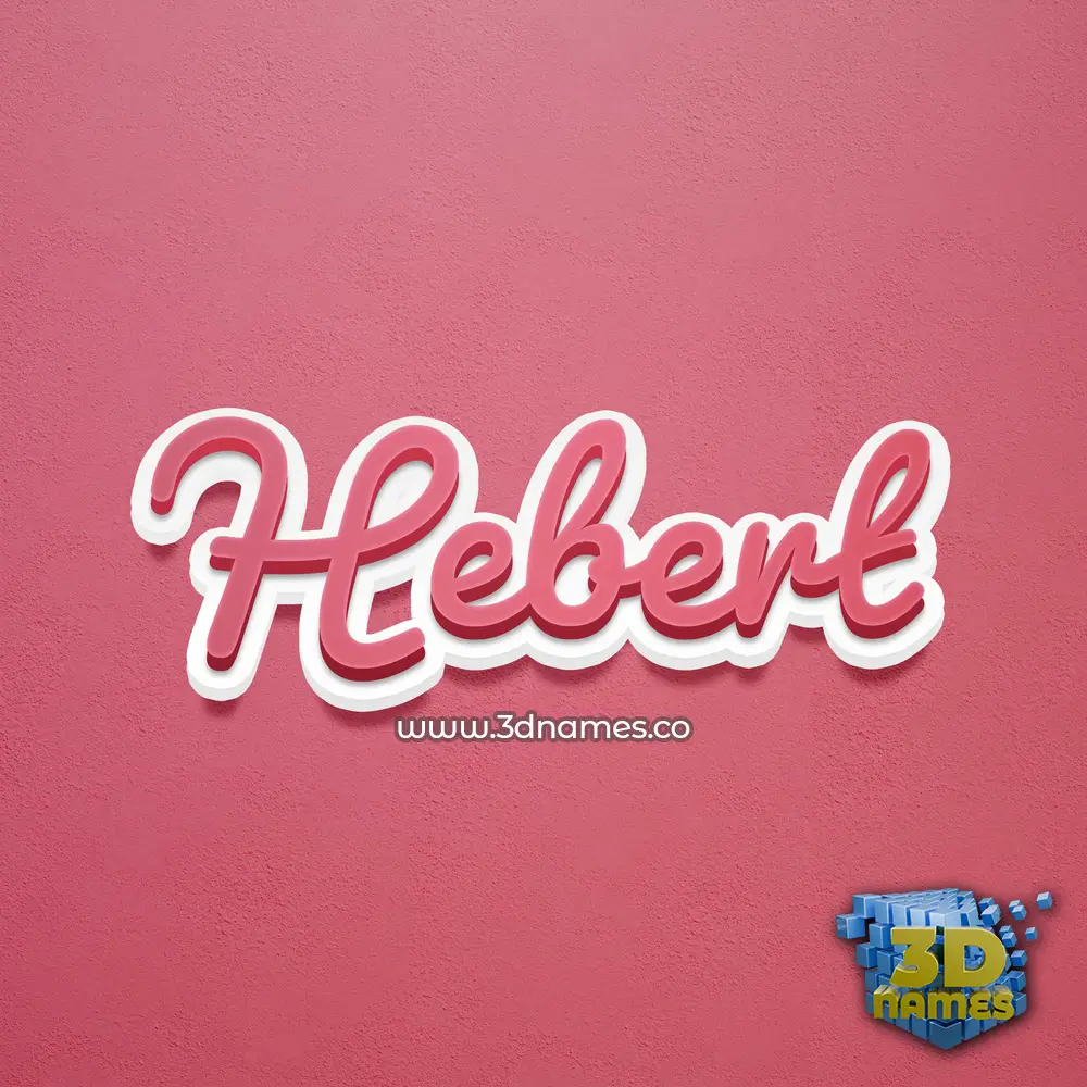 hebert in Red Scribble style - 3D name wallpaper