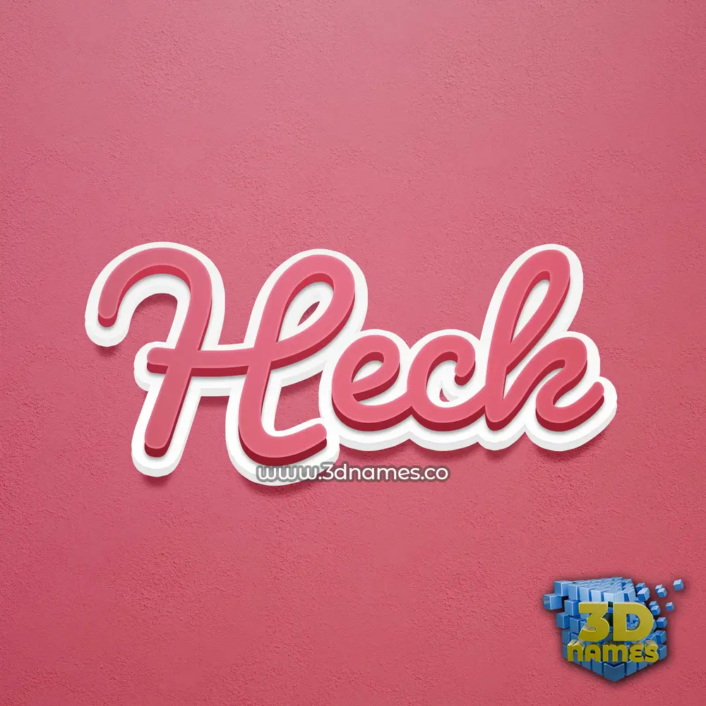 heck in Red Scribble style - 3D name wallpaper