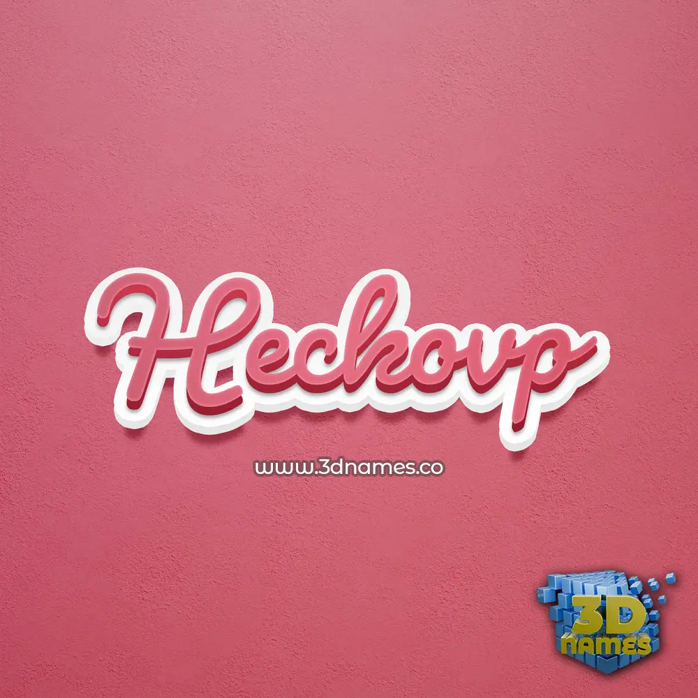 heckovp in Red Scribble style - 3D name wallpaper