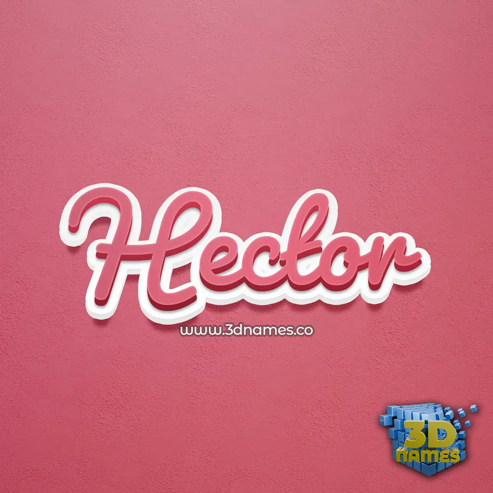 hector in Red Scribble style - 3D name wallpaper