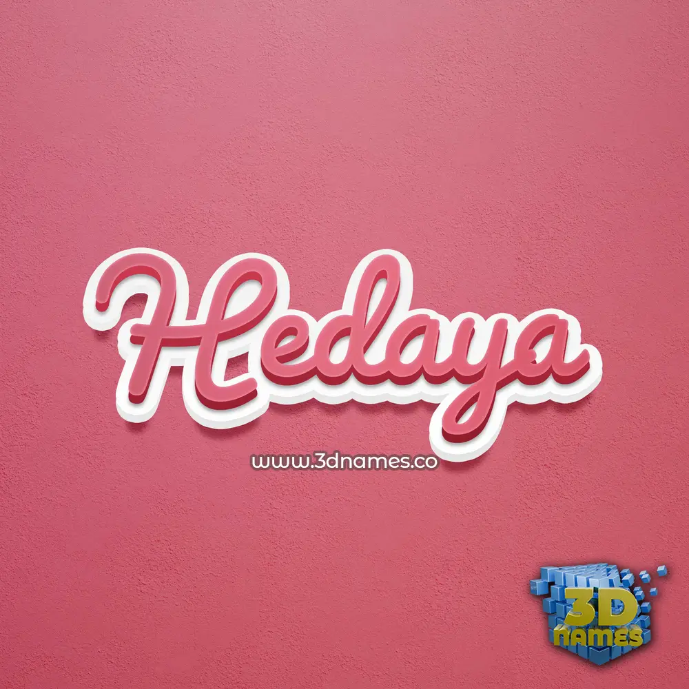 hedaya in Red Scribble style - 3D name wallpaper