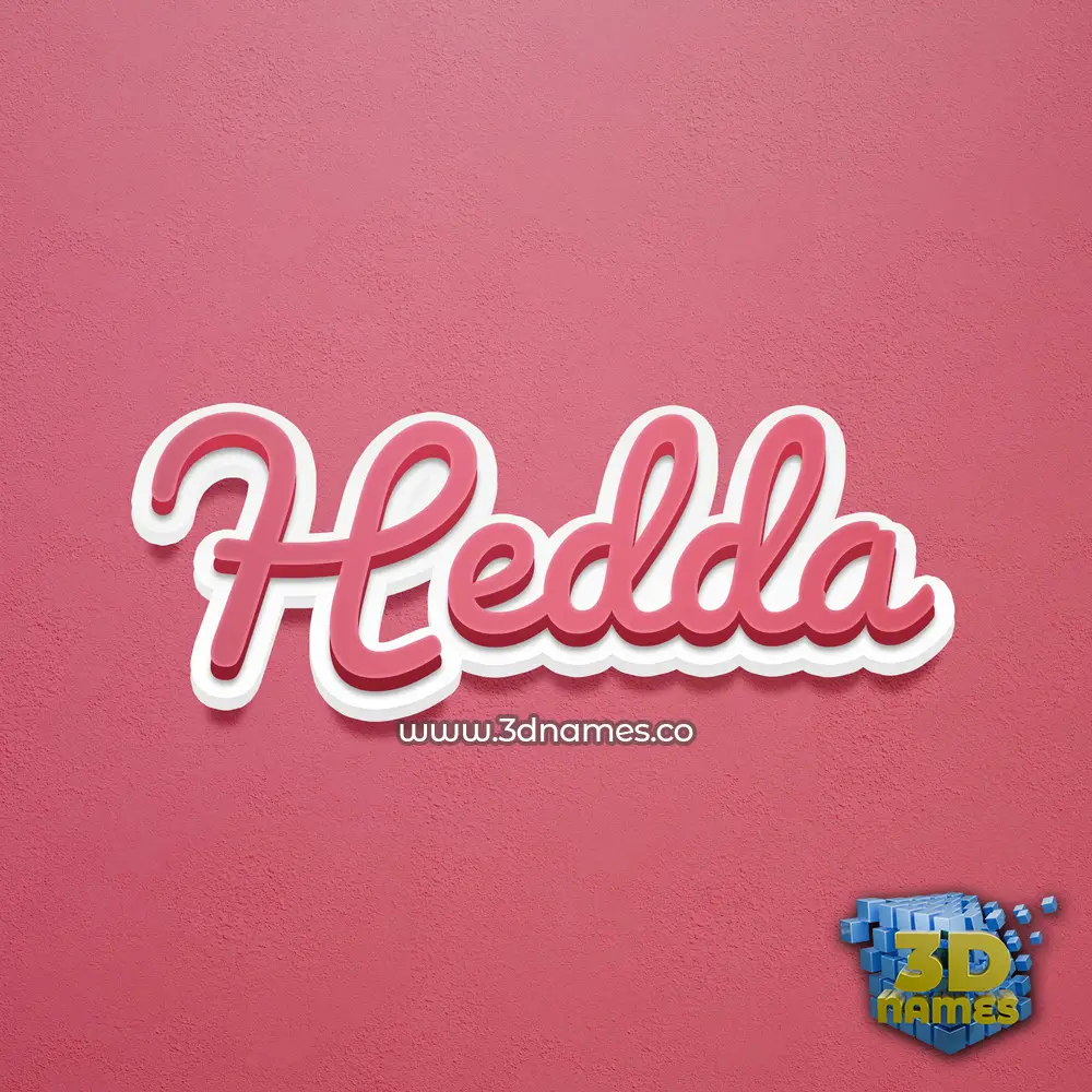 hedda in Red Scribble style - 3D name wallpaper