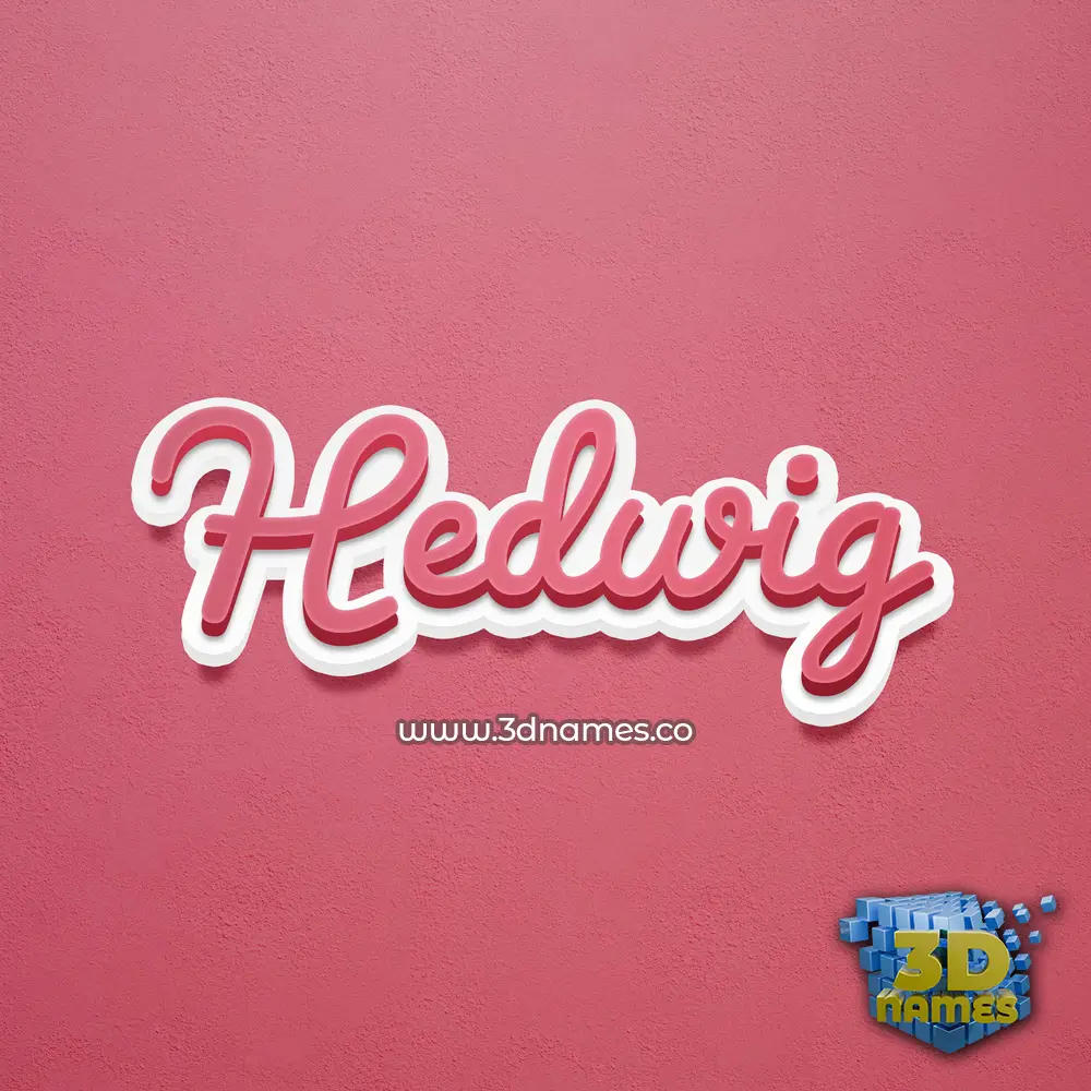 hedwig in Red Scribble style - 3D name wallpaper