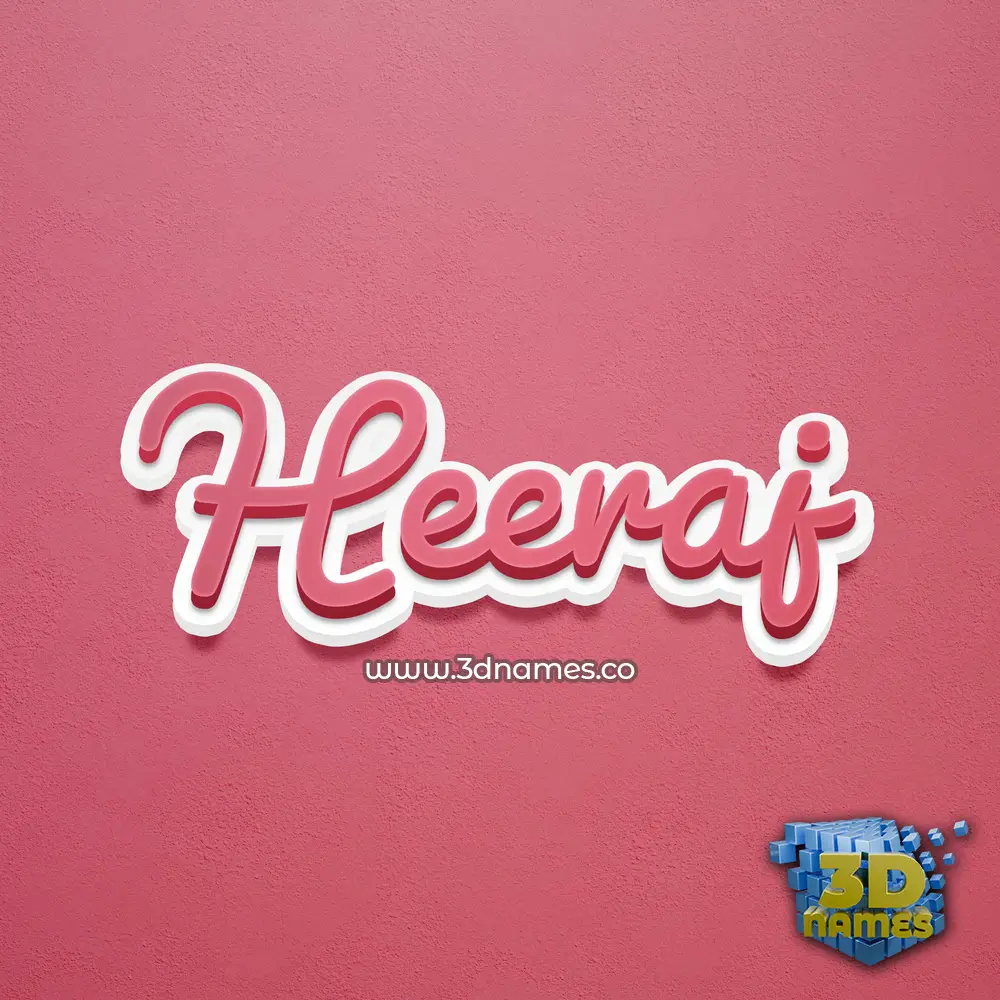 heeraj in Red Scribble style - 3D name wallpaper