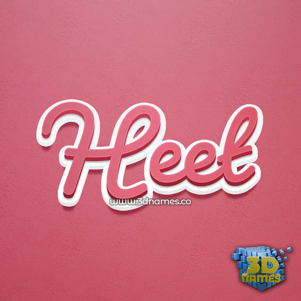 heet in Red Scribble style - 3D name wallpaper