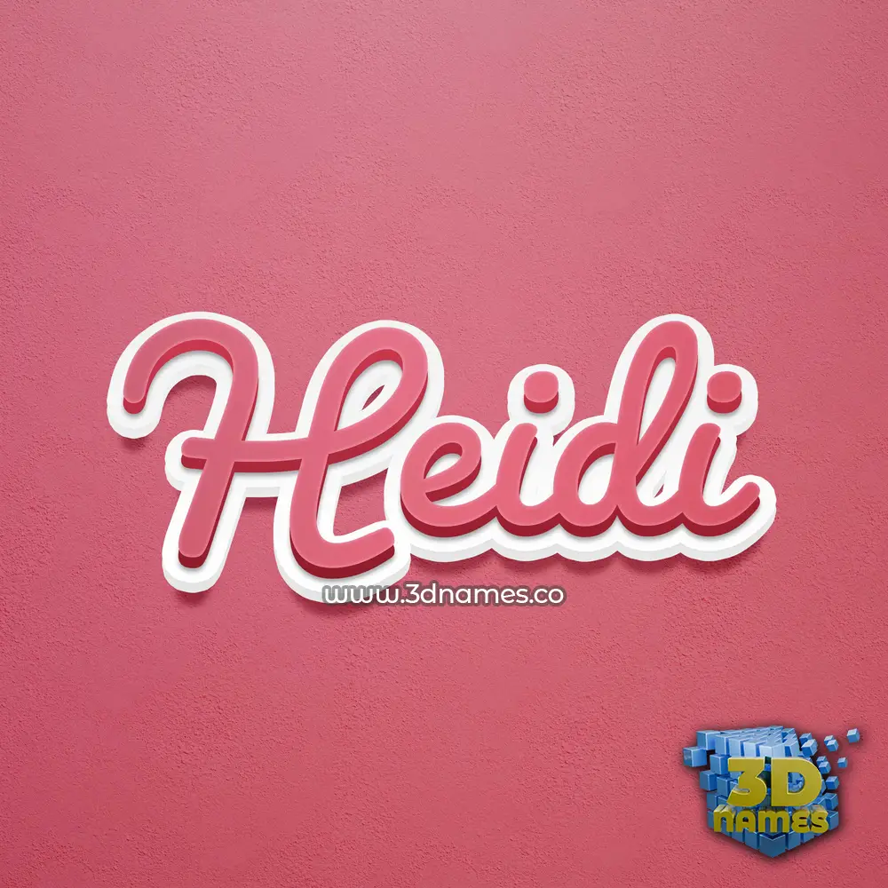 heidi in Red Scribble style - 3D name wallpaper