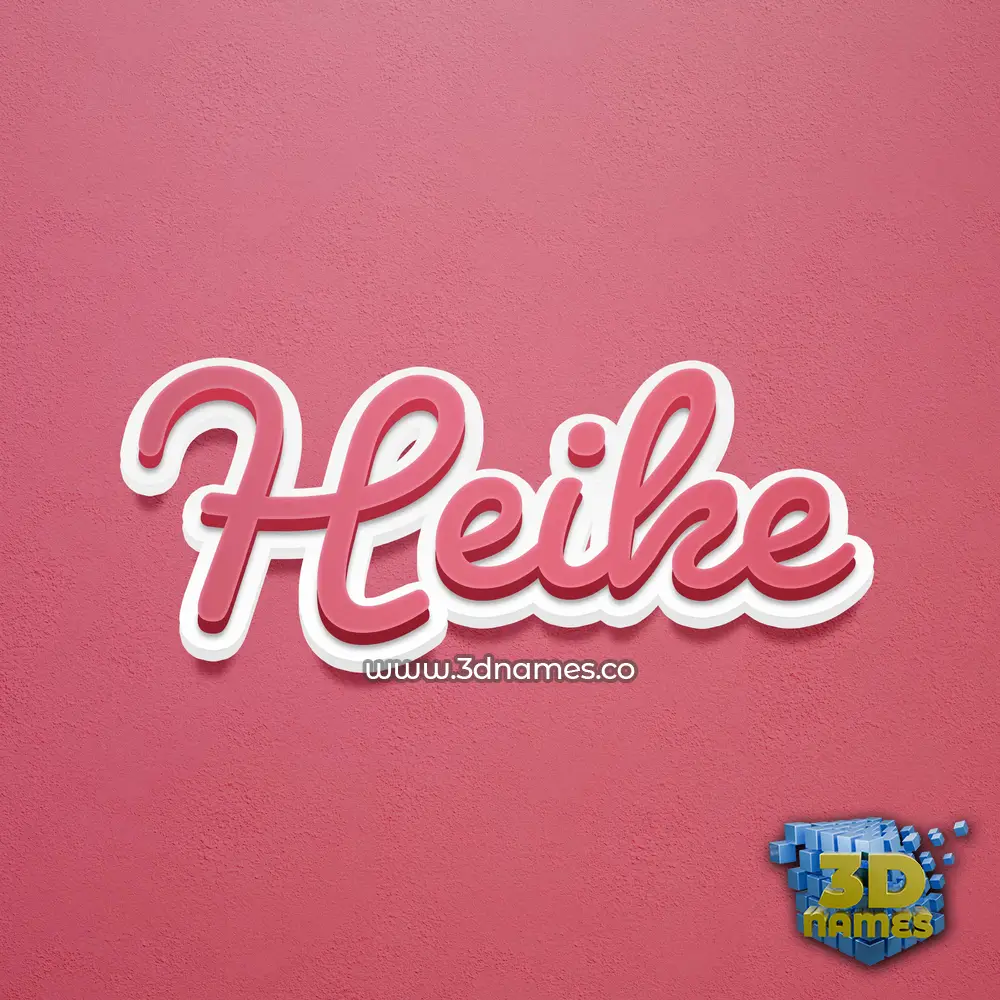 heike in Red Scribble style - 3D name wallpaper
