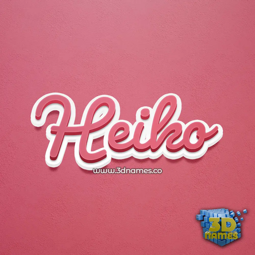 heiko in Red Scribble style - 3D name wallpaper