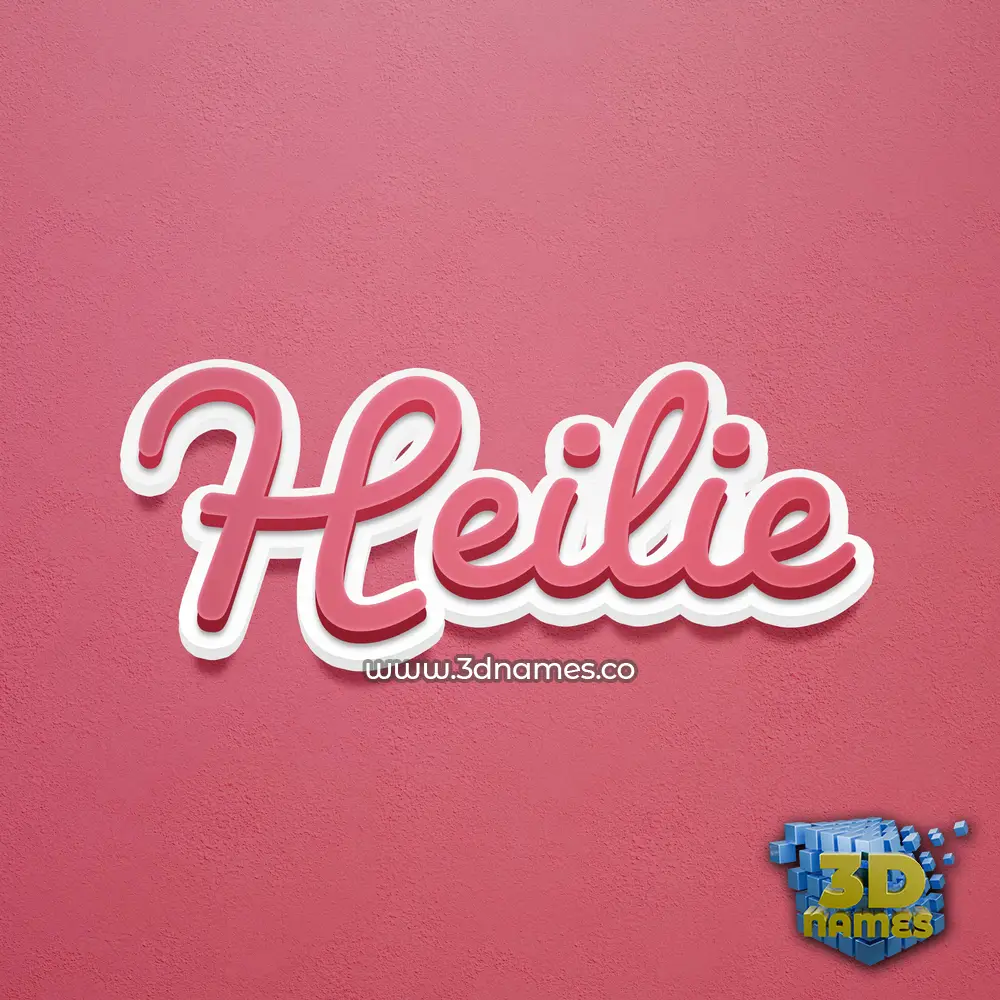 heilie in Red Scribble style - 3D name wallpaper