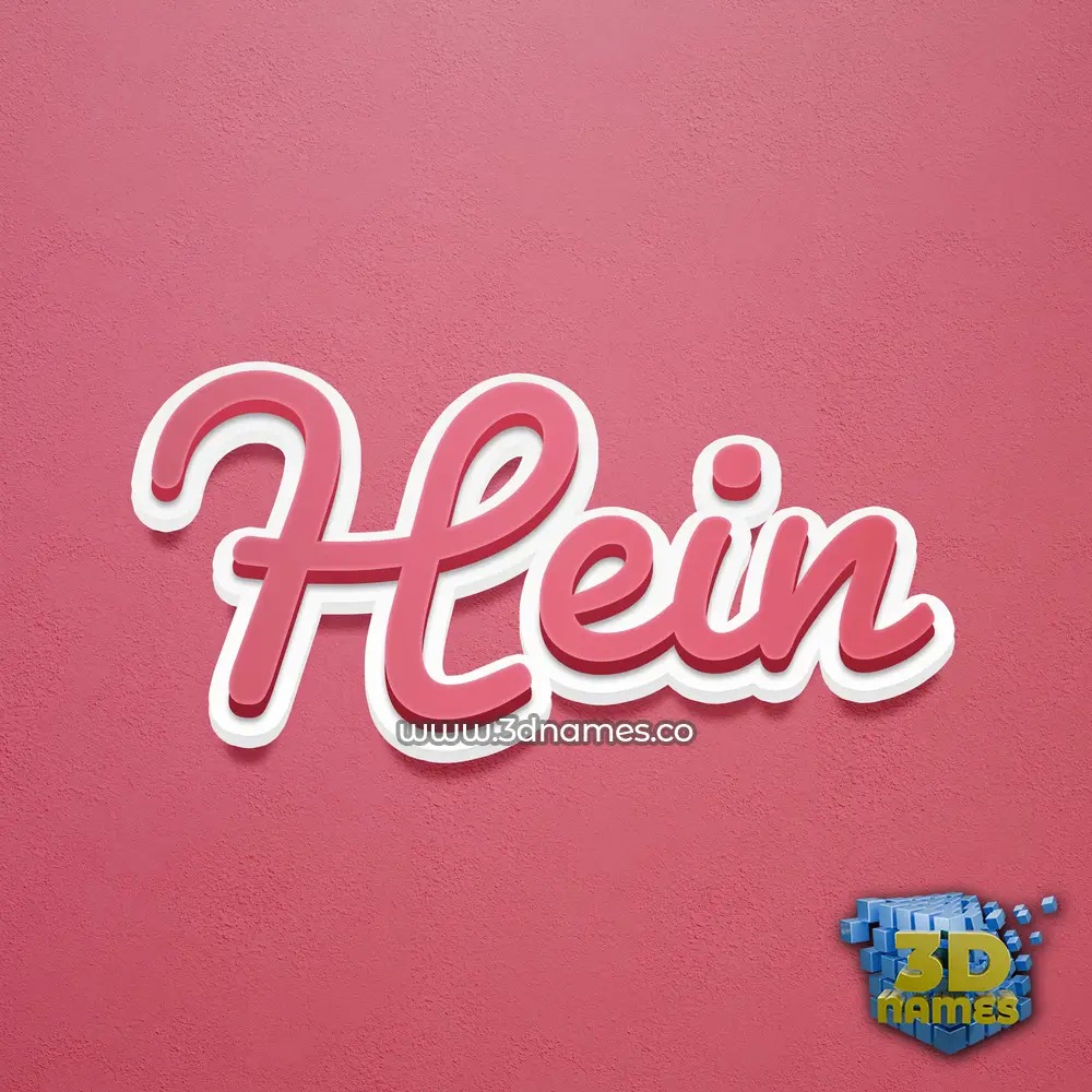 hein in Red Scribble style - 3D name wallpaper