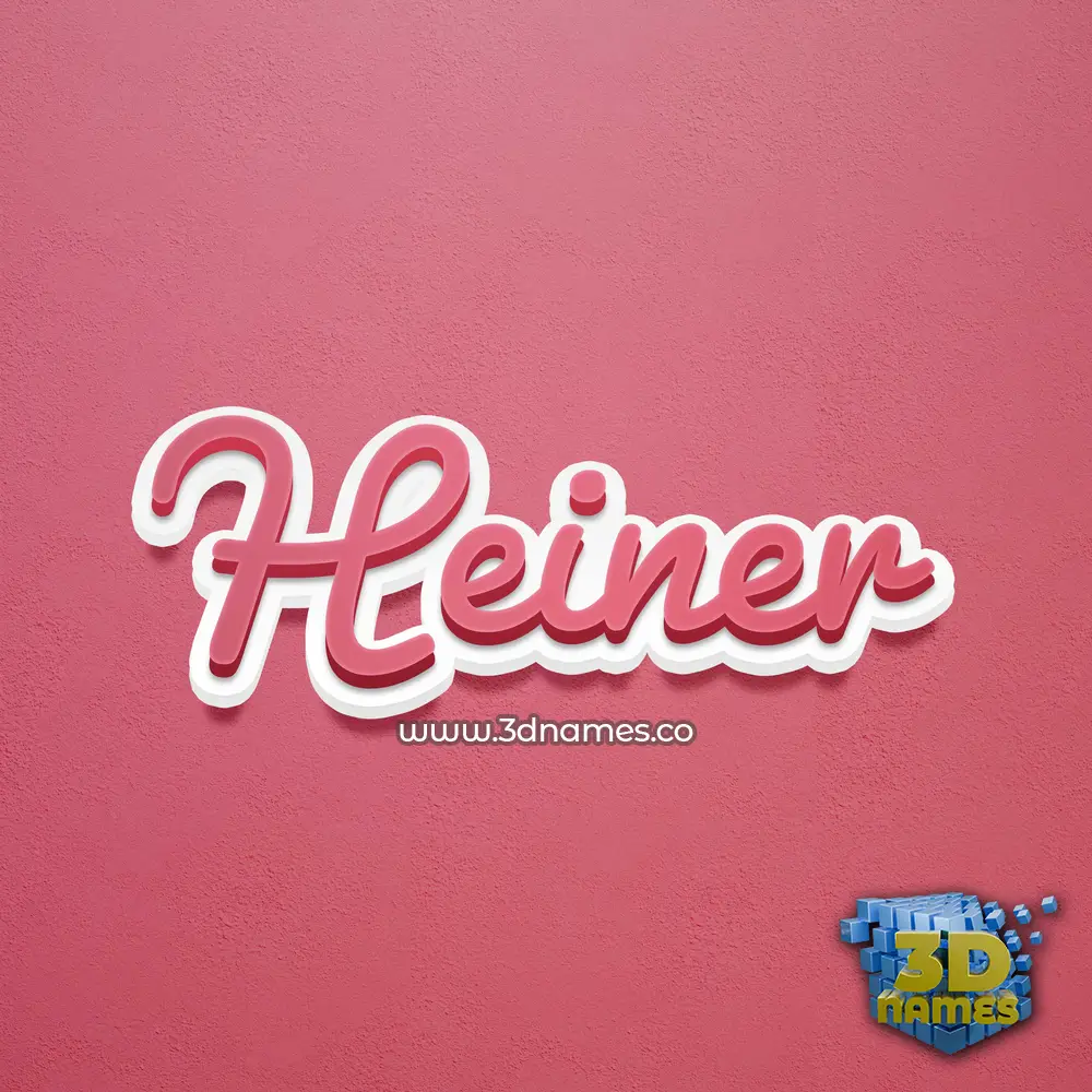 heiner in Red Scribble style - 3D name wallpaper