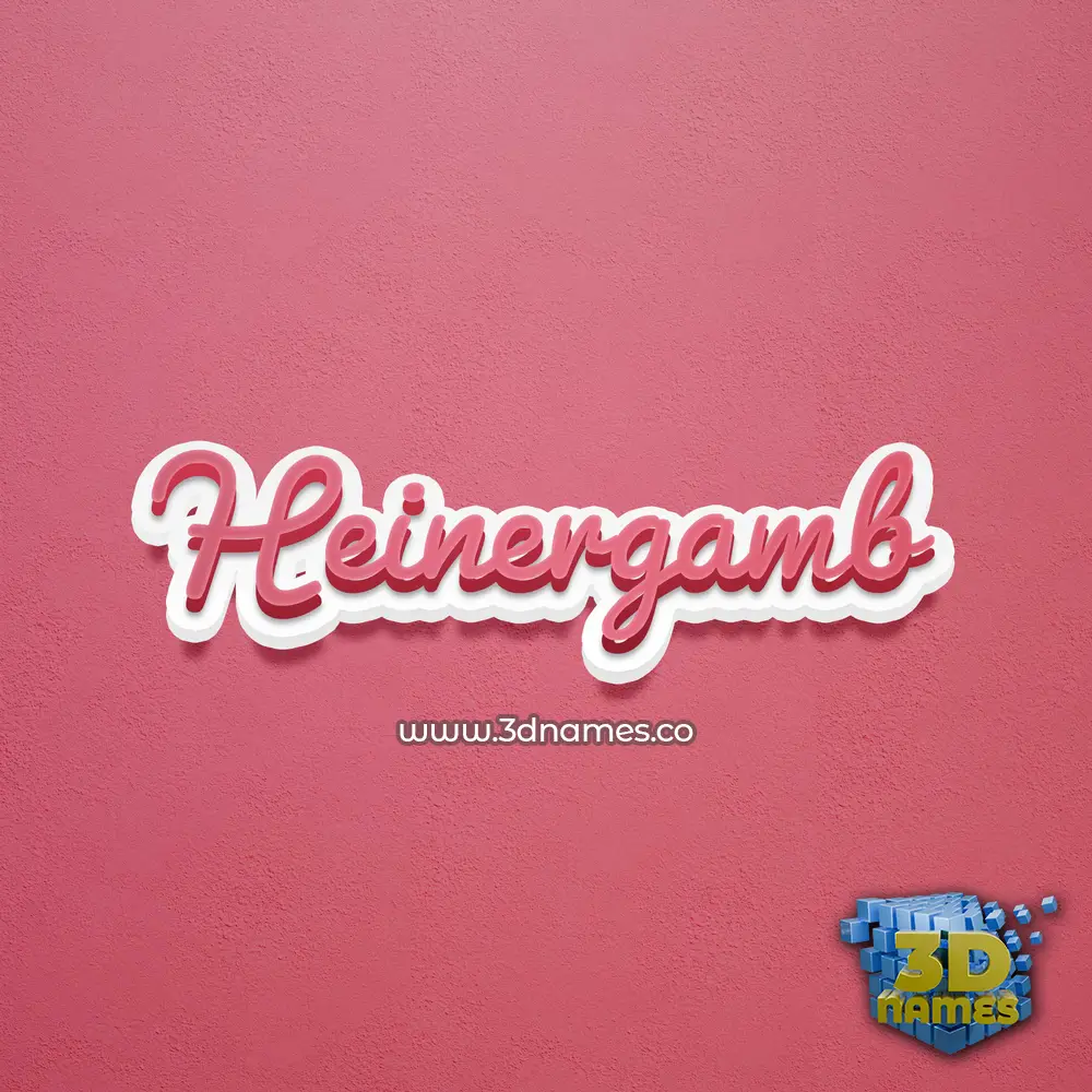 heinergamb in Red Scribble style - 3D name wallpaper