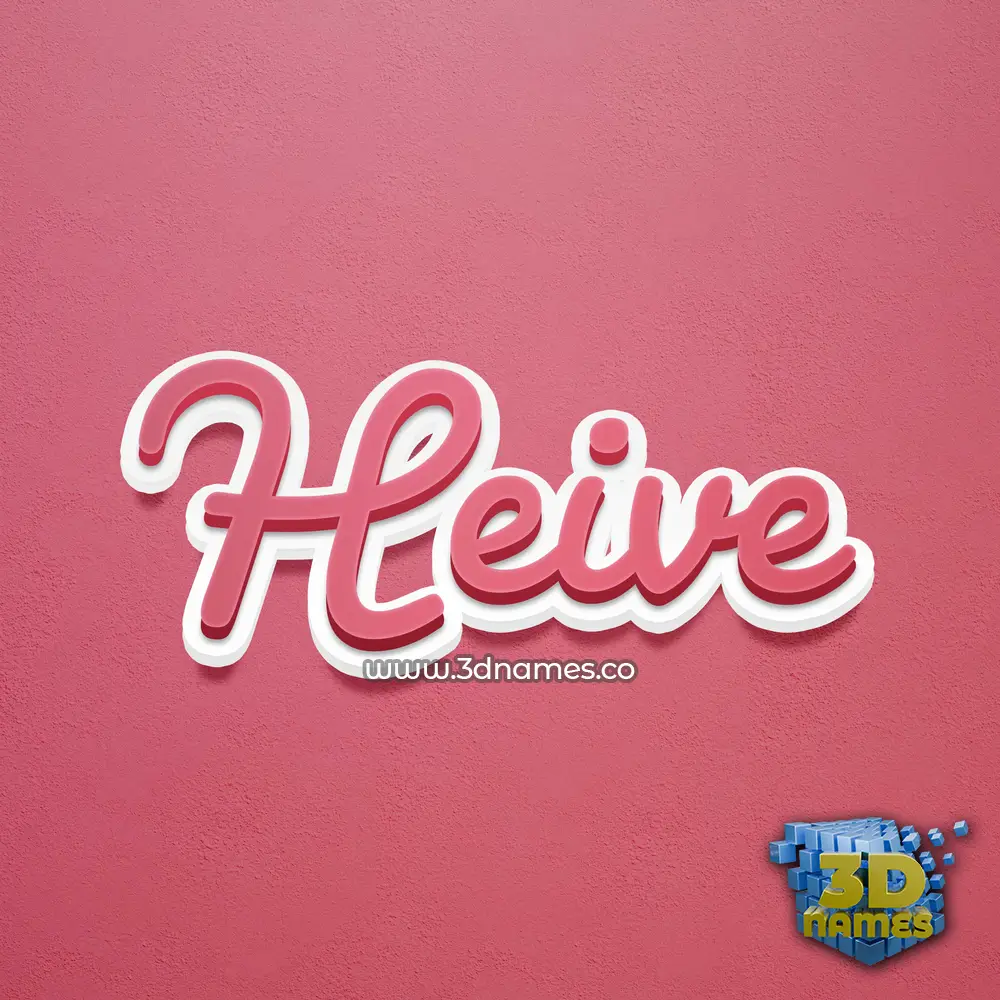 heive in Red Scribble style - 3D name wallpaper