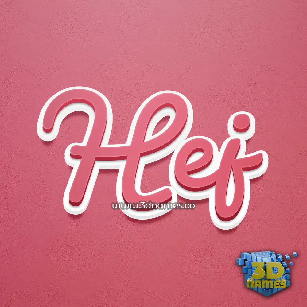 hej in Red Scribble style - 3D name wallpaper