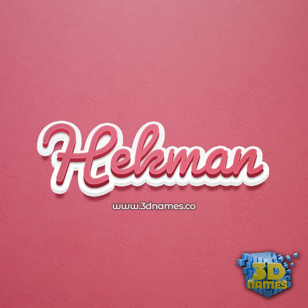 hekman in Red Scribble style - 3D name wallpaper