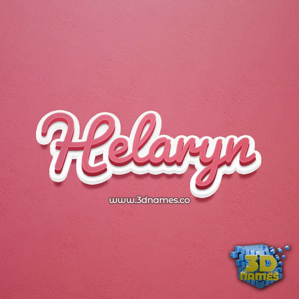helaryn in Red Scribble style - 3D name wallpaper