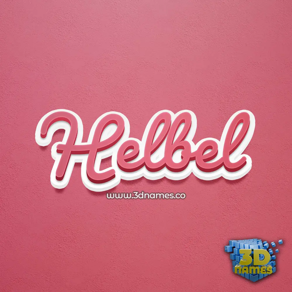 helbel in Red Scribble style - 3D name wallpaper