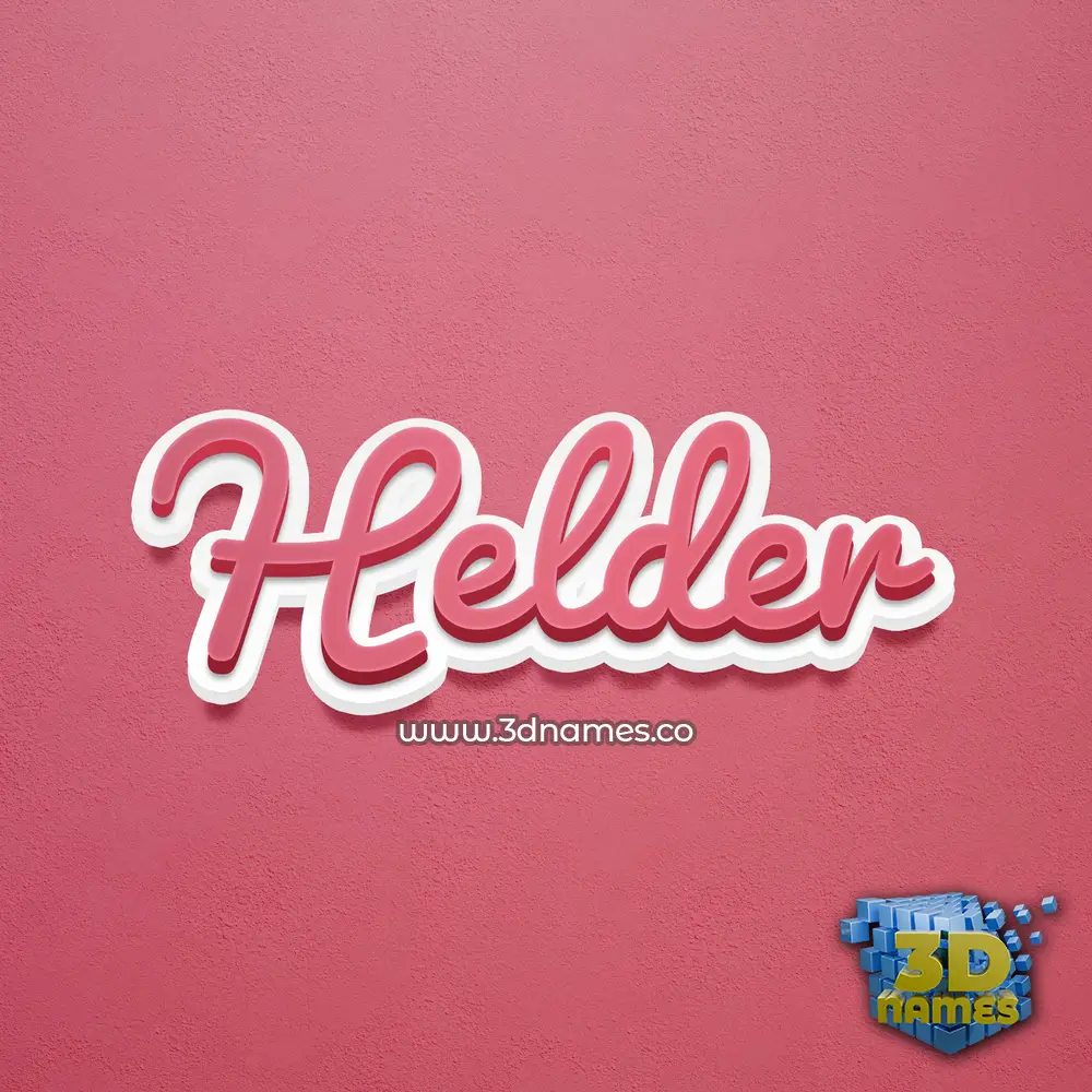helder in Red Scribble style - 3D name wallpaper