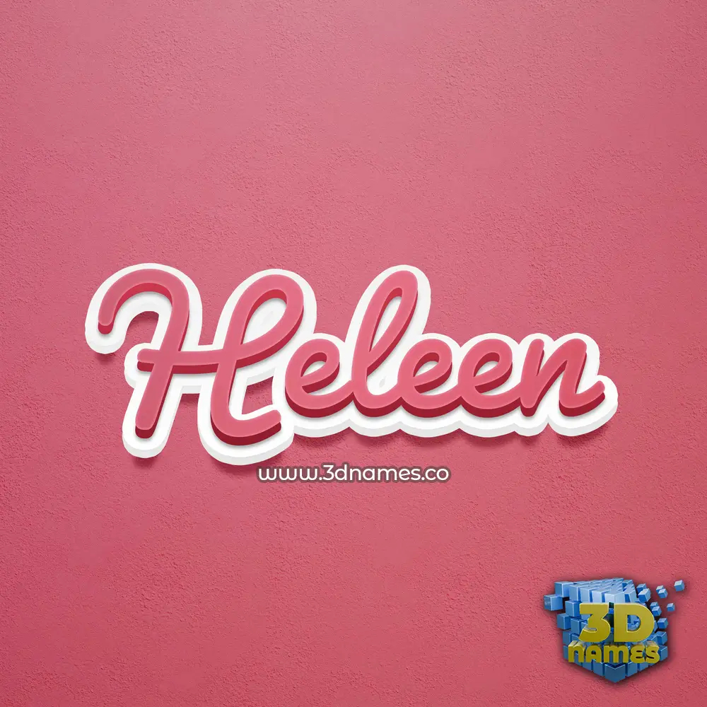 heleen in Red Scribble style - 3D name wallpaper
