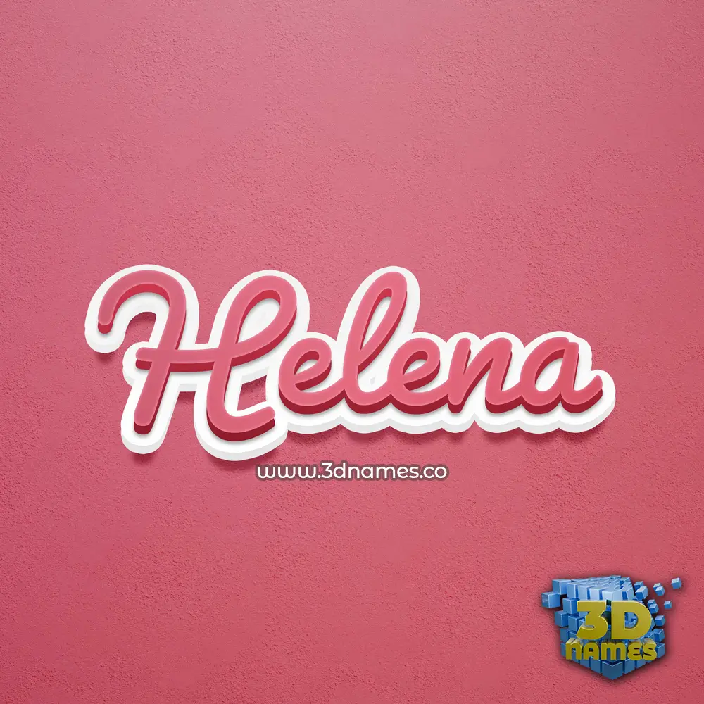 helena in Red Scribble style - 3D name wallpaper