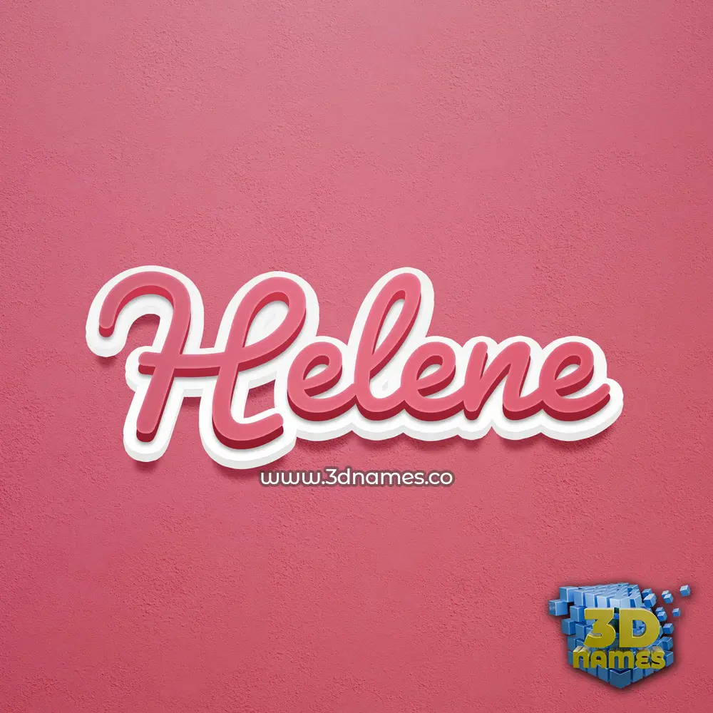 helene in Red Scribble style - 3D name wallpaper