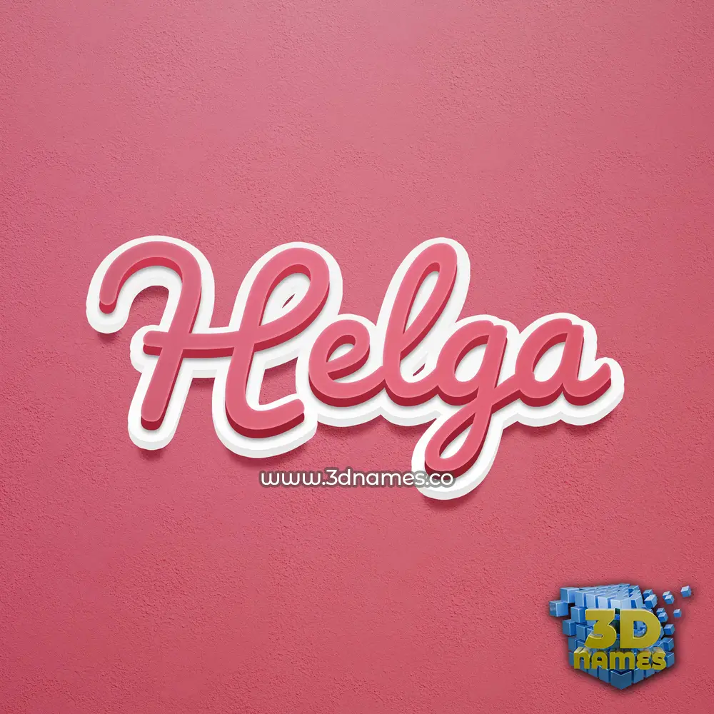 helga in Red Scribble style - 3D name wallpaper