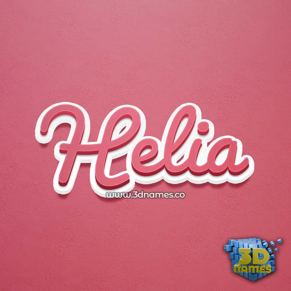 helia in Red Scribble style - 3D name wallpaper