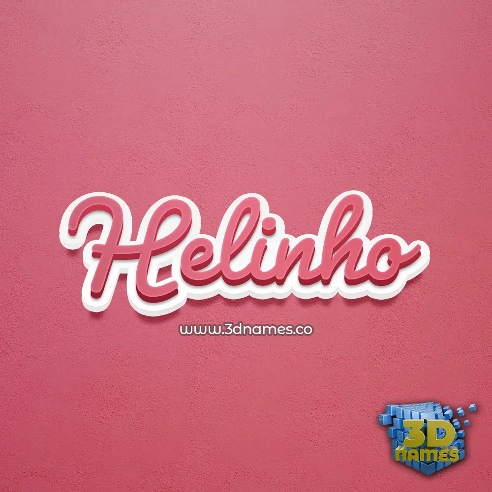 helinho in Red Scribble style - 3D name wallpaper